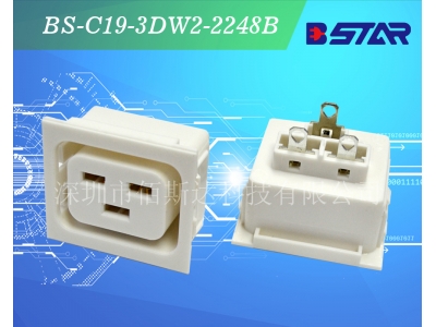 IEC C19母座 AC卡式16A16安插座2.2卡焊接銅棒PDU插座模塊
