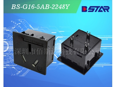 國標16A AC卡式電源插座PDU插座模塊國標安規(guī)認證